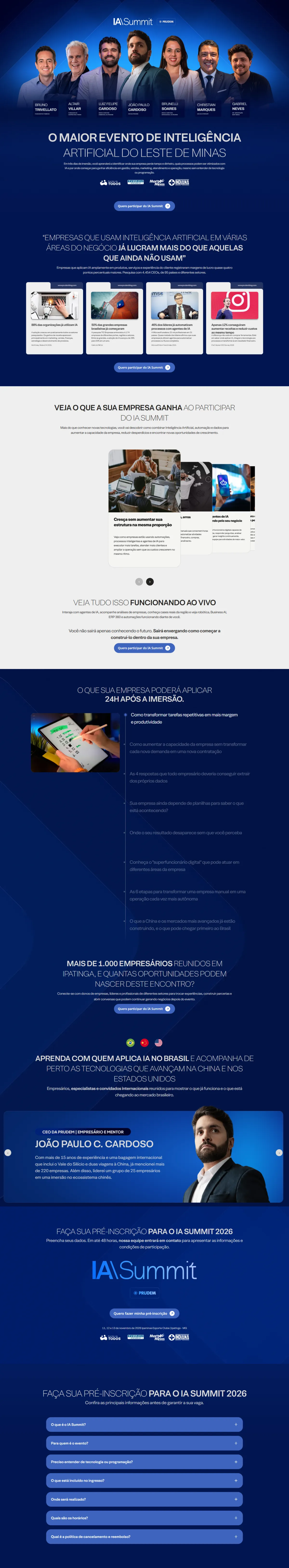 Landing page do IA Summit 2026